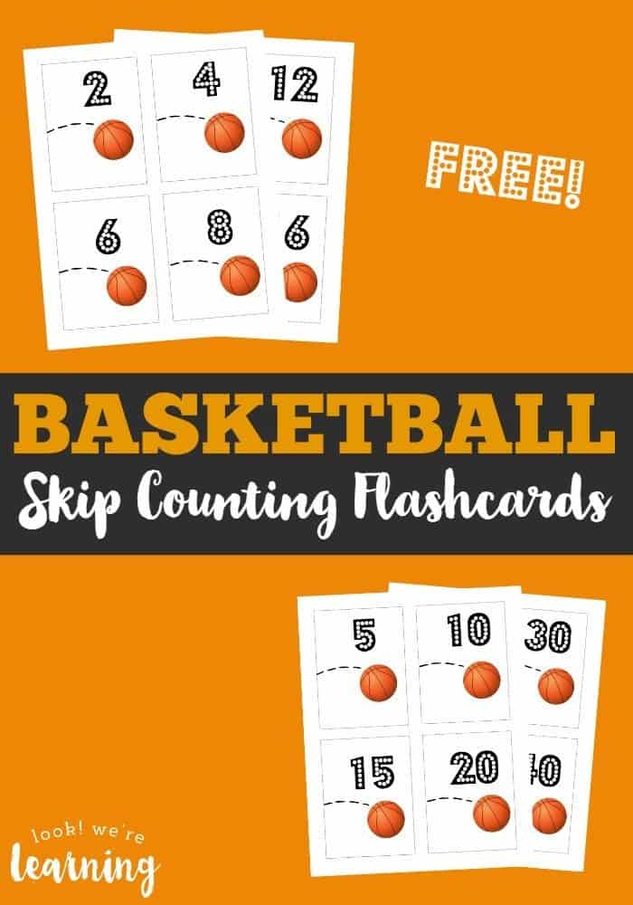 FREE Printable Skip Counting Basketball Flashcards Homeschool Giveaways