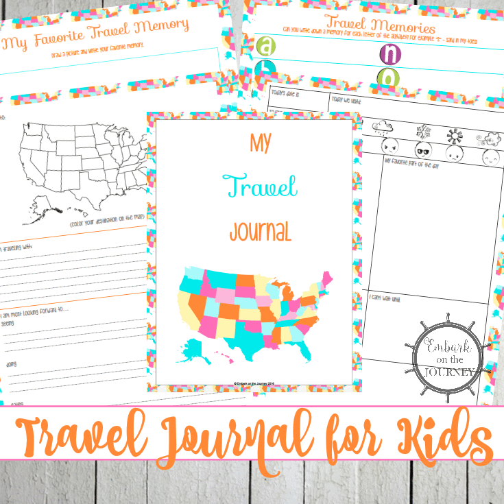 A Free Printable Travel Journal for Kids Homeschool Giveaways