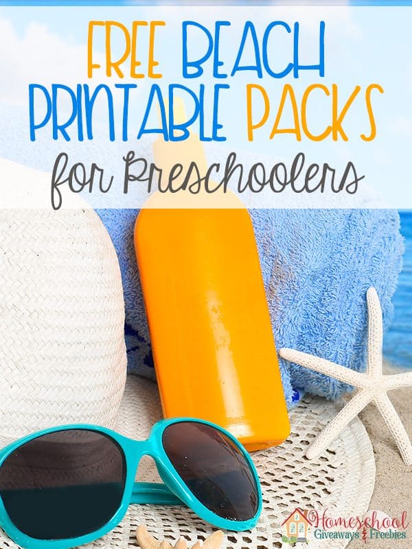 FREE Beach Printable Packs for Preschoolers