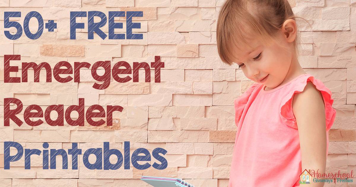 50 FREE Emergent Reader Printables Homeschool Giveaways
