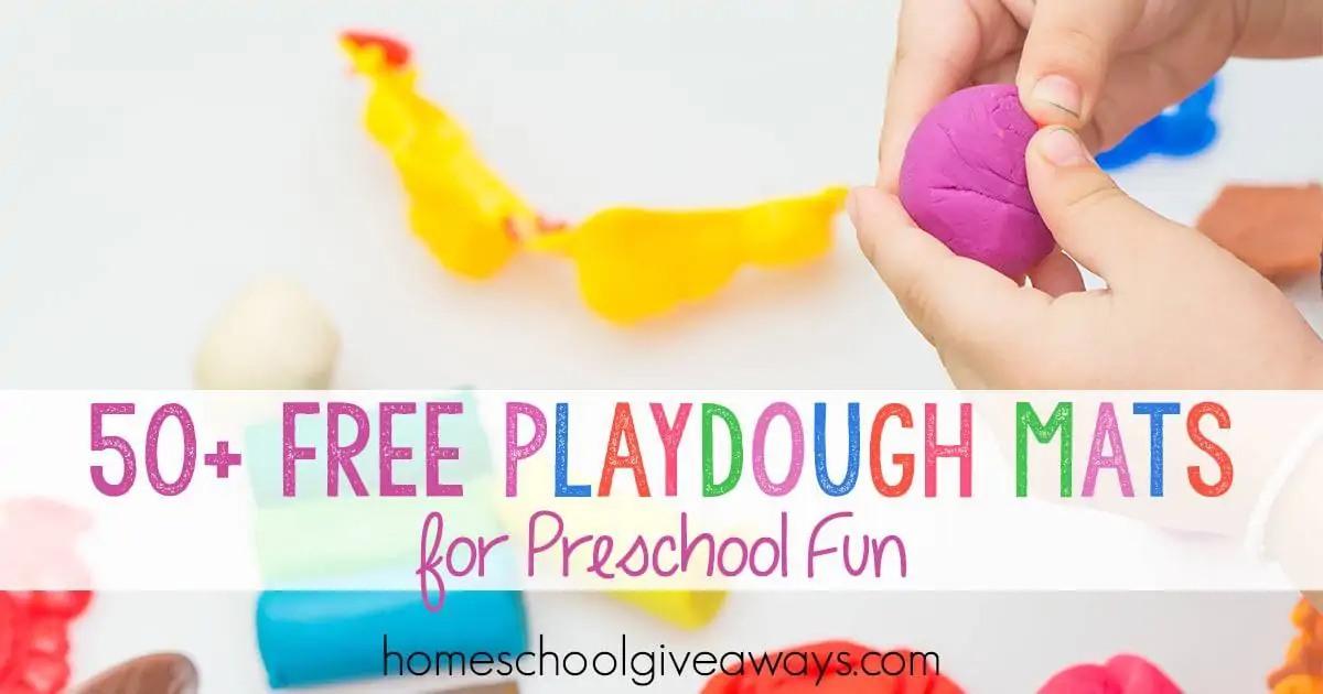 50 FREE Playdough Mats for Preschool Fun FB