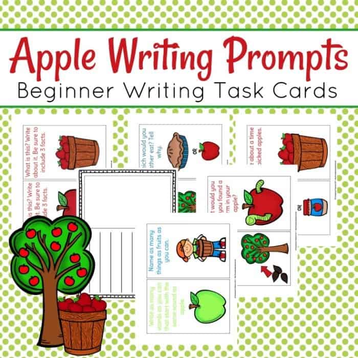 FREE AppleThemed Writing Task Cards