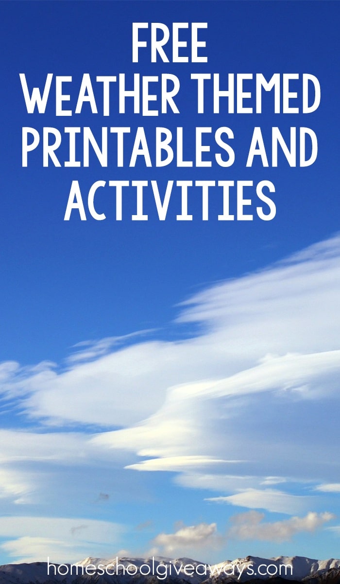 FREE Weather Themed Printables And Activities