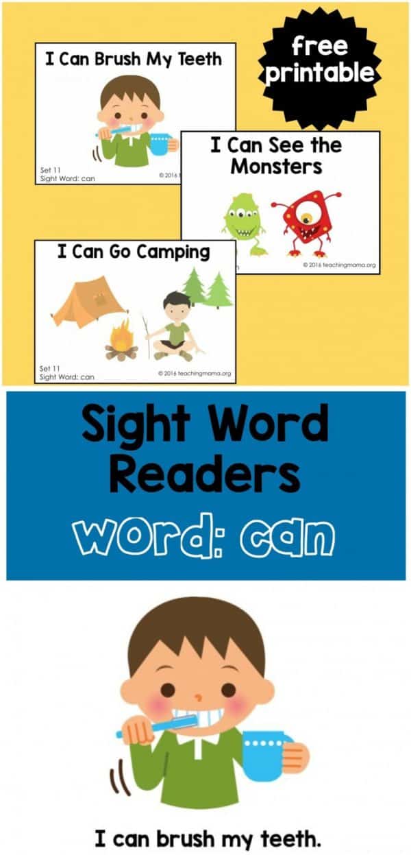 FREE Printables for the Sight Word “Can”