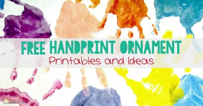 FREE Handprint Ornament Printables and Ideas FB