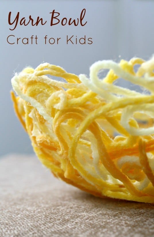 Yarn Bowl Craft for Kids