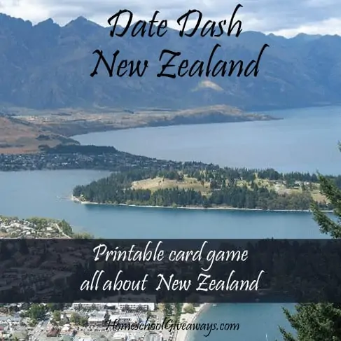 FREE Date Dash New Zealand History Card Game