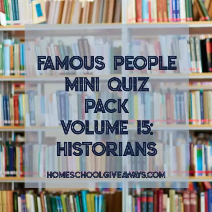 Famous People Mini Quiz Pack Volume 15 - Historians