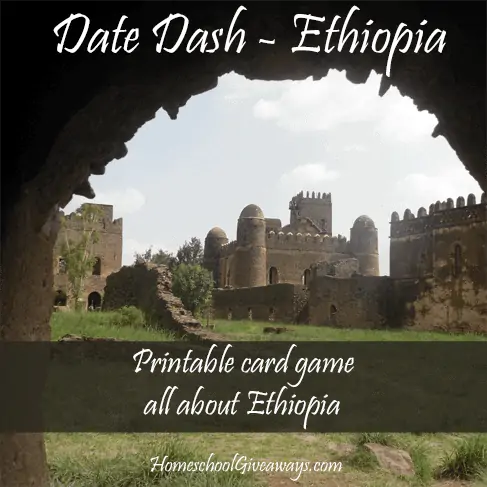 FREE Date Dash Ethiopia - History Card Game