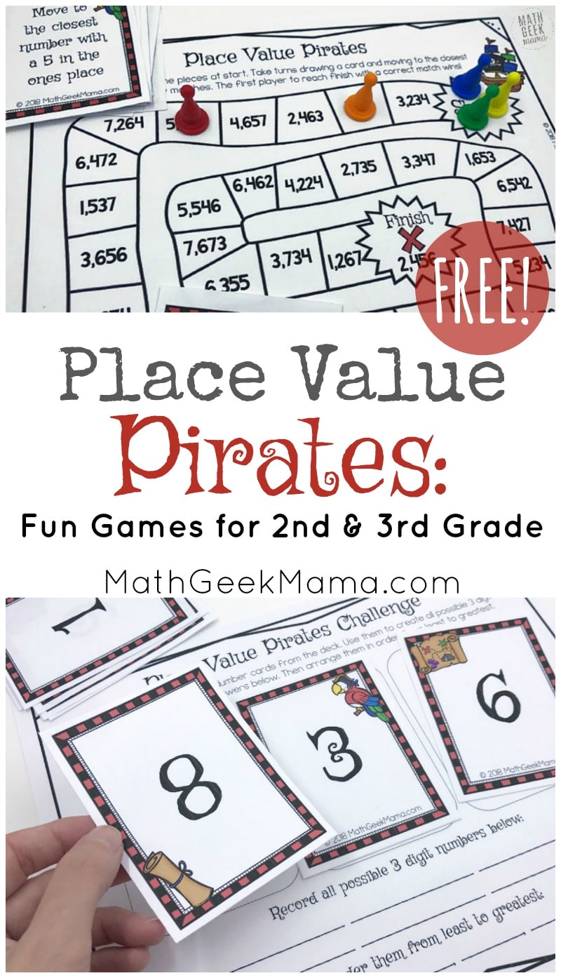 FREE Printable Pirate Game to Learn Place Value Homeschool Giveaways