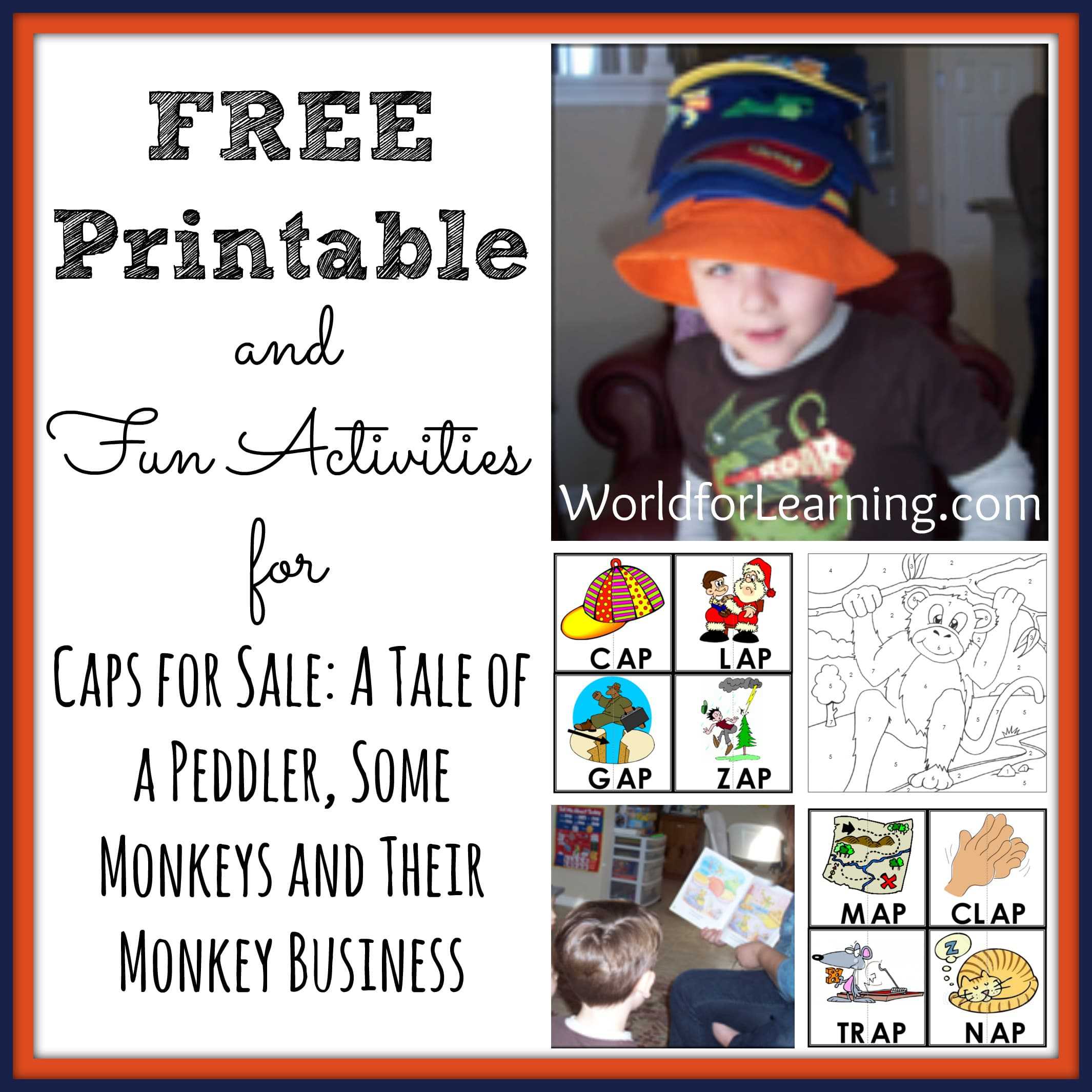 FREE Printable For Caps For Sale Homeschool Giveaways