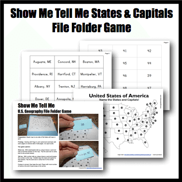 Free Printable U.S. Geography File Folder Games