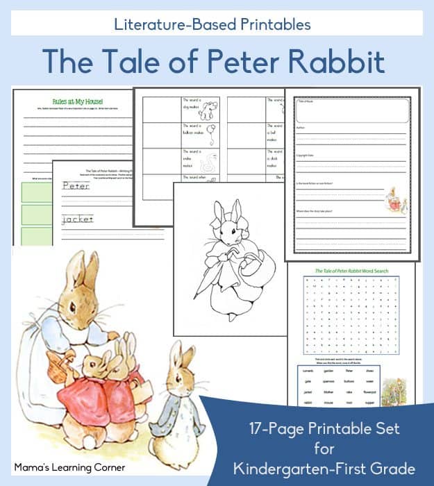 The Tale Of Peter Rabbit FREE Printable Set