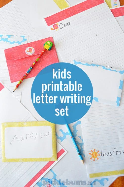 Free Printable Kids Letter Writing Set Homeschool Giveaways Free printable kids letter writing set homeschool giveaways