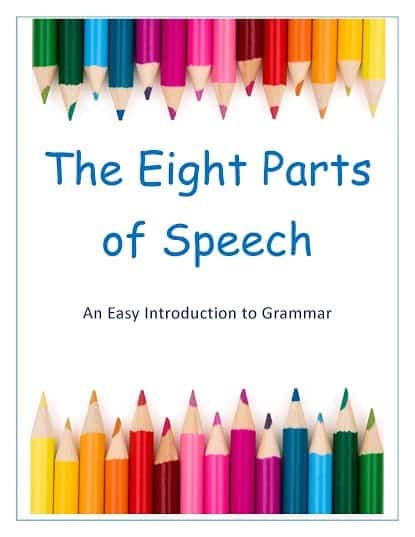 Eights Parts of Speech Grammar cover