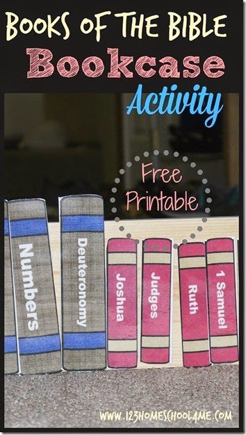 FREE "Books of the Bible" Printable Book Spines - Homeschool Giveaways