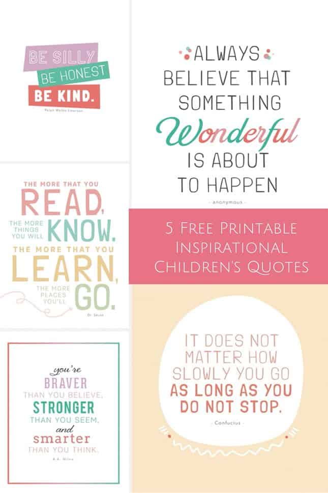 10 FREE Printable Inspirational Prints for Children