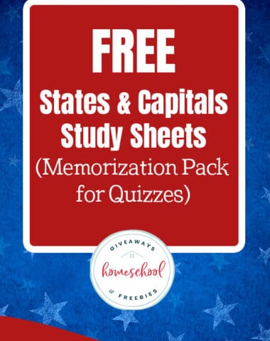 patriotic background with text overlay free states and capitals study sheets and quiz pack