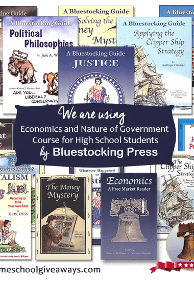 various Bluestocking Press children's books for learning about economics and government