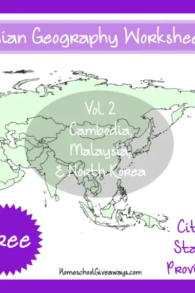 Free Asian Geography Worksheets Vol 2