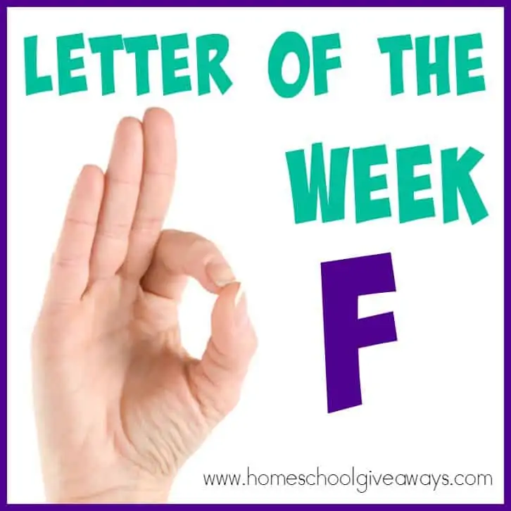 Teaching letters in a fun way helps kids remember them more easily! Check out these 100+ Resources for teaching the letter F to your preschoolers! :: www.homeschoolgiveaways.com