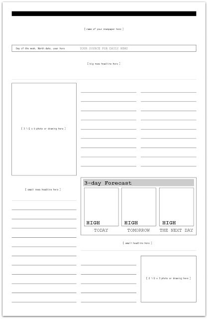 FREE DIY Newspaper Writing and Reporting Printable - Homeschool Giveaways