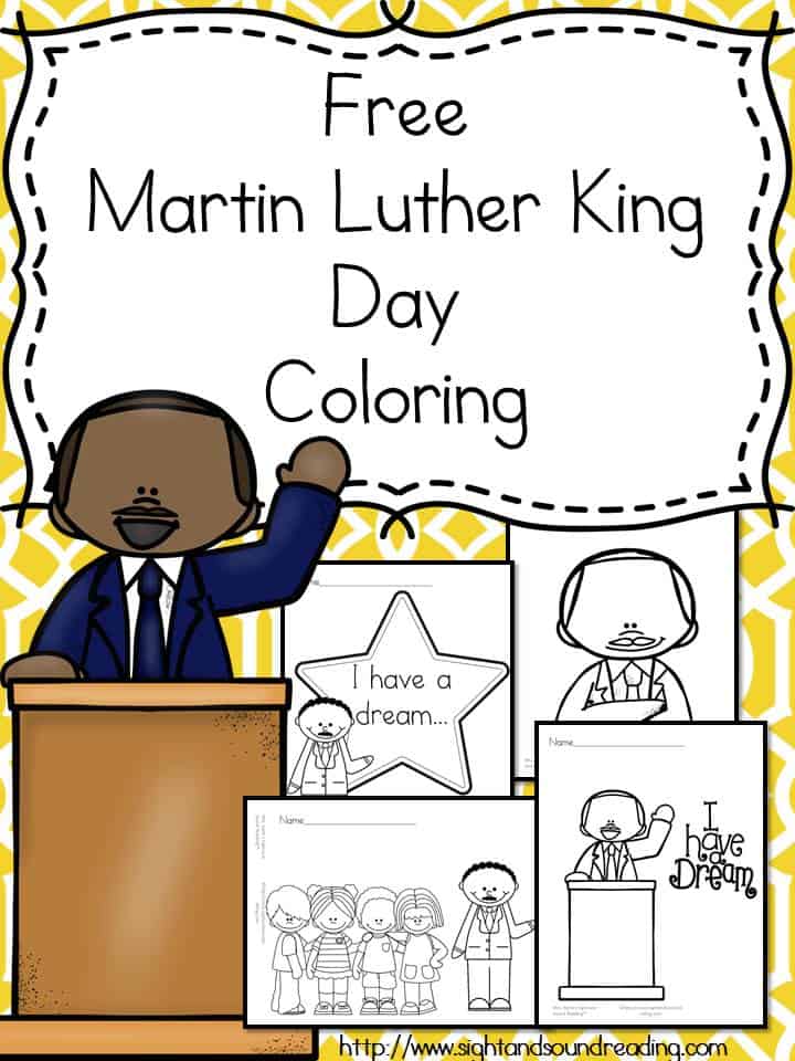 Free Martin Luther King Jr Day Coloring Pages