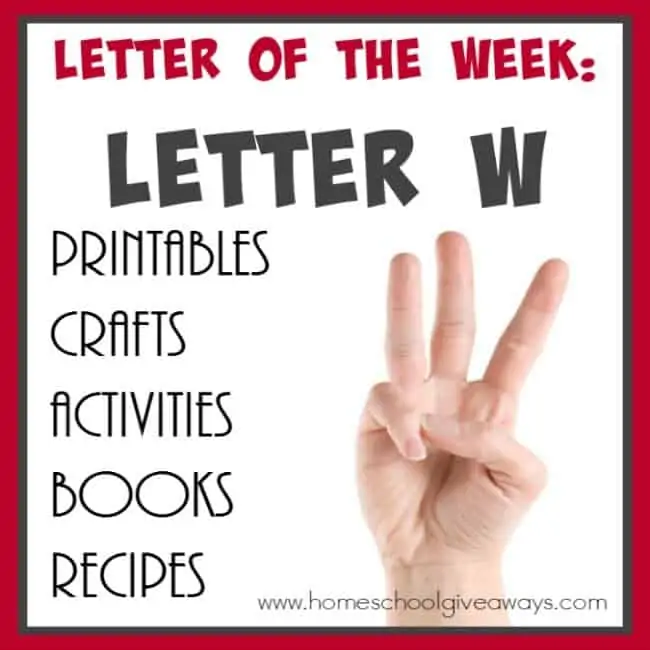 Teaching the letter "W" just got easier! Check out all these {free} printables, crafts, activities, books & recipes to make learning the letter fun and successful! :: www.homeschoolgiveaways.com