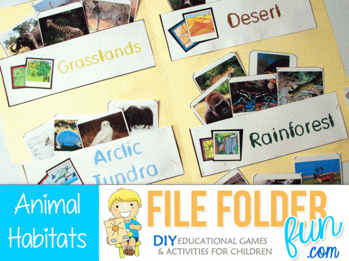 FREE Printable Animal Habitats Game
