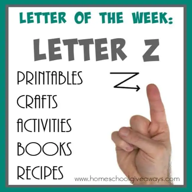Teaching the letter Z can be difficult. but with these {free} printables, crafts, activities, books, songs and recipes it can be easy and FUN! :: www.homeschoolgiveaways.com