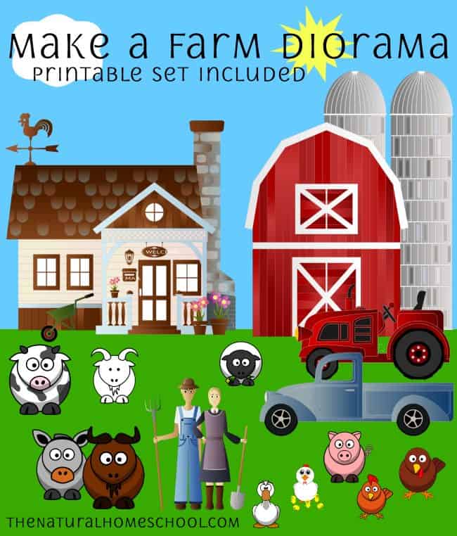Make a Farm Diorama (Printable Sets Included) Homeschool Giveaways
