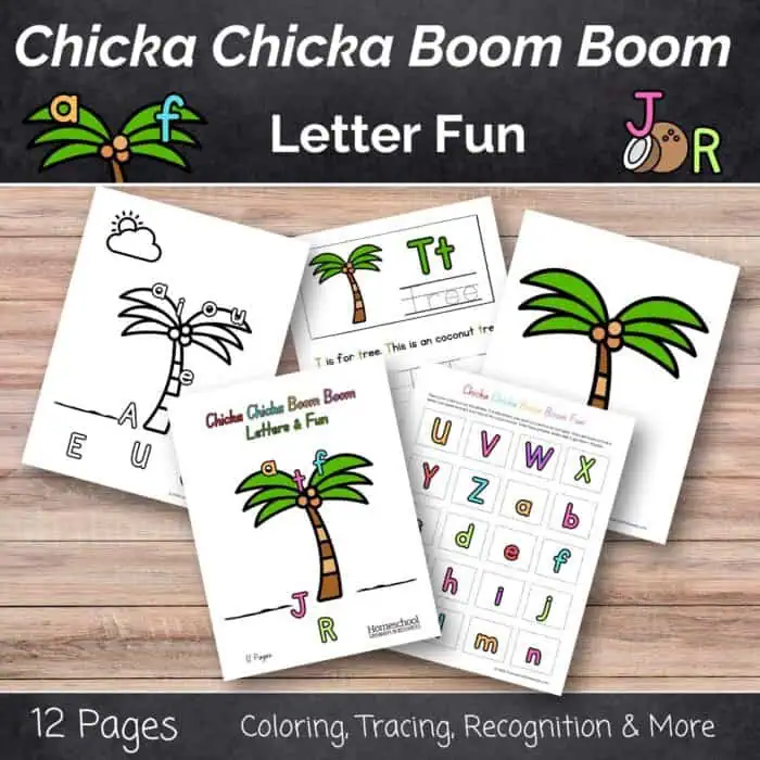 chicka chicka boom boom letters fun pack with a preview of 5 pages