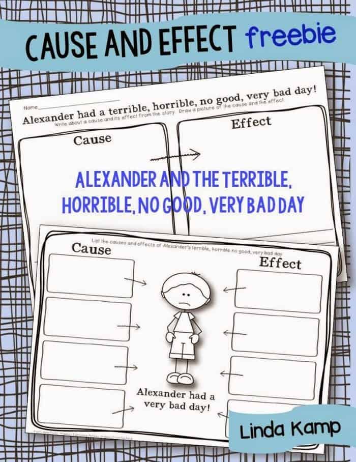 FREE Printable Cause And Effect Worksheet For Alexander And The 