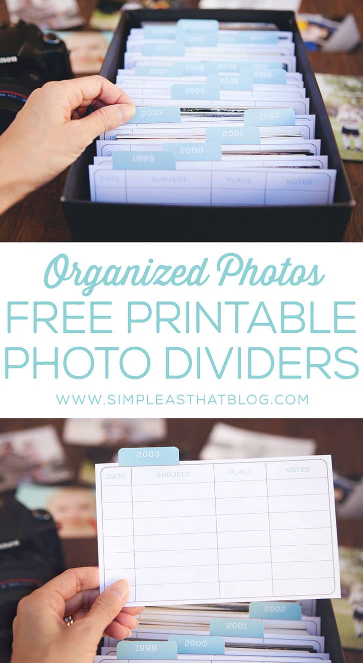 Free Printable Photo Dividers