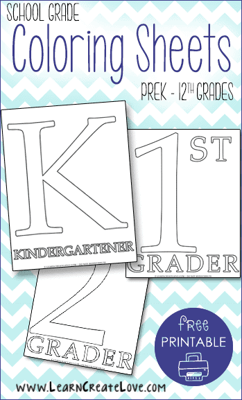 FREE Printable School Grade Coloring Sheets - Homeschool Giveaways