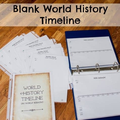 FREE Blank World History Timeline for A Book of Centuries