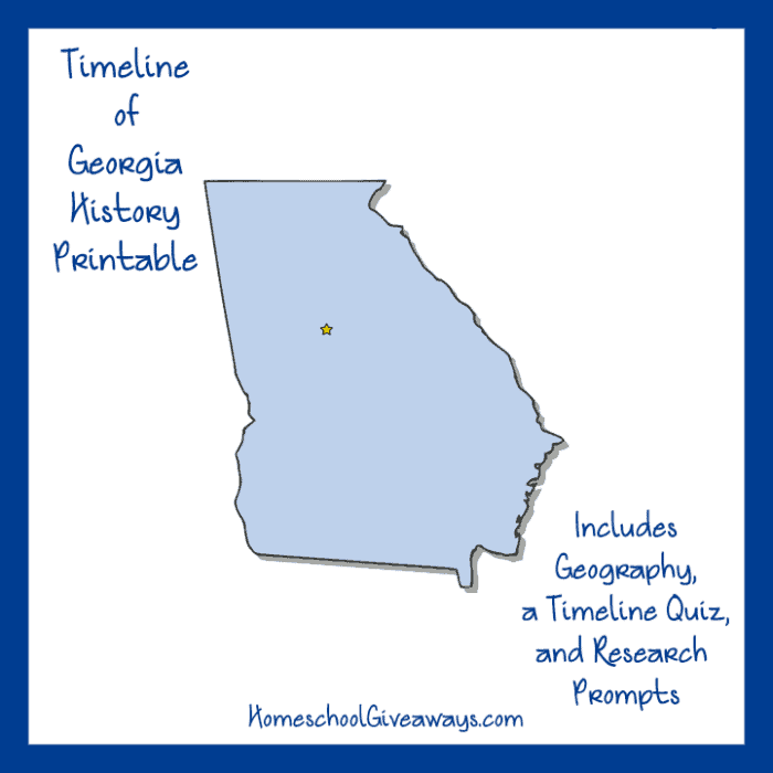 FREE State History Printable Homeschool Giveaways