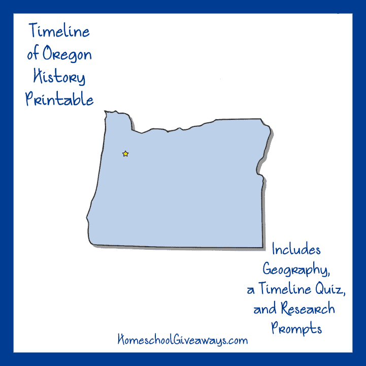 FREE Oregon State History Printable