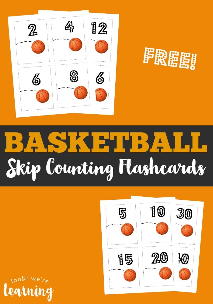 FREE Printable Skip Counting Basketball Flashcards