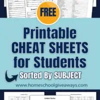 Printable Cheat Sheets for Students by Topic
