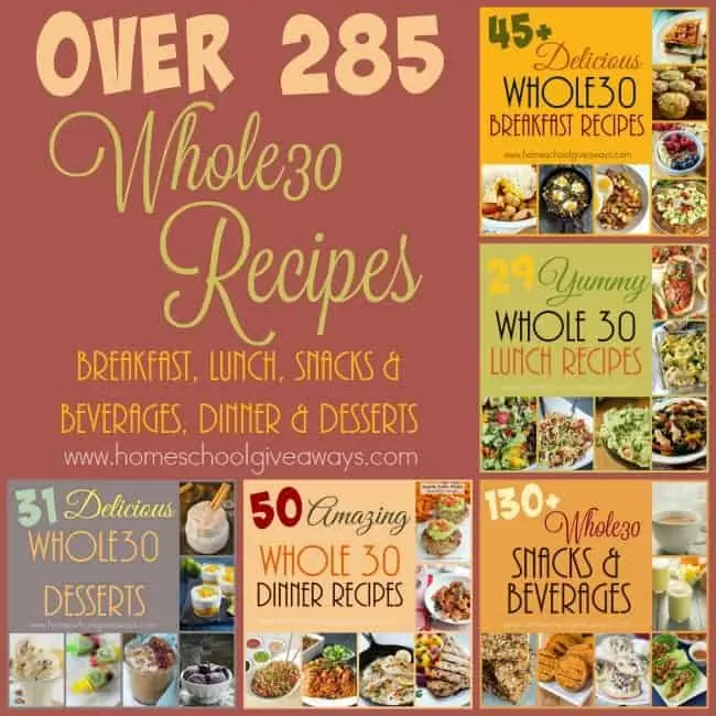 collage of whole30 recipe roundups with title - Over 285 Whole30 Recipes