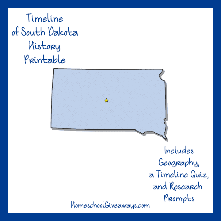 South Dakota History Printable