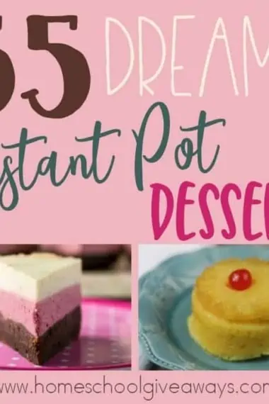Looking for some delicious dessert ideas that won't have you in the kitchen all day? Try these dreamy Instant Pot recipes! :: www.homeschoolgiveaways.com