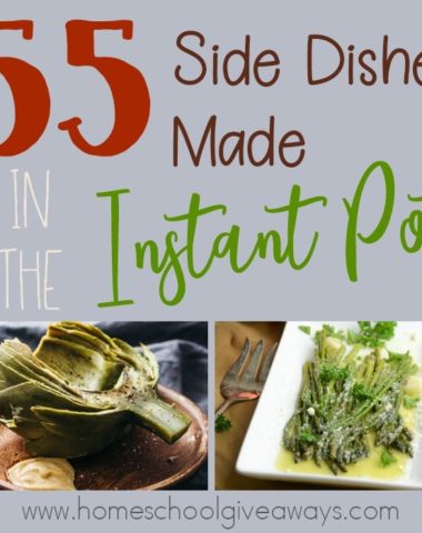 You can make an entire meal in your Instant Pot, including side dishes. Here are some delicious ones to try with your next meal! :: www.homeschoolgiveaways.com