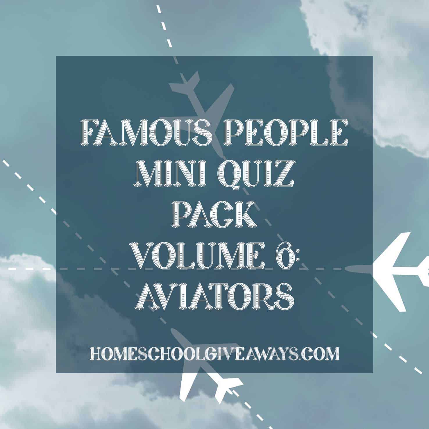 Famous People Mini Quiz Pack Volume 6-Aviators