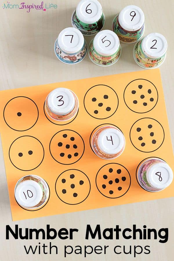 free counting and number matching activity using paper
