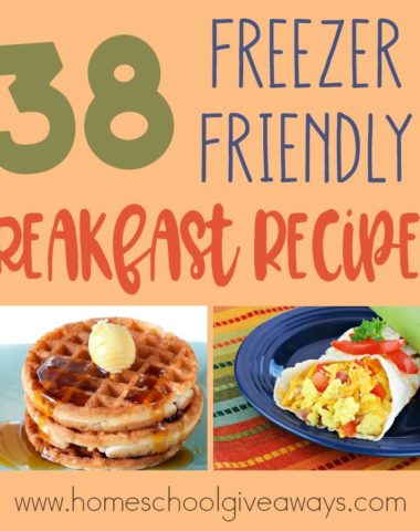 Breakfast is a crazy time in our house. People wake up at different times and usually grab cereal or oatmeal. Having freezer meals ready-to-go and eat in a hurry is a great way to start the day on a healthy note! :: www.homeschoolgiveaways.com