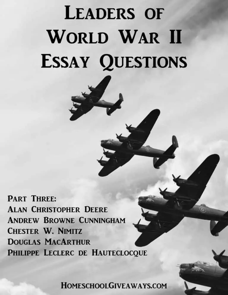 Leaders of World War II Essay Questions, Part Three