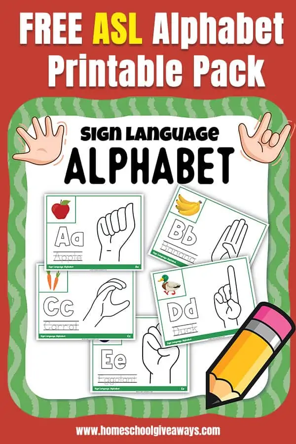 Sign Language Alphabet Printable Poster for Preschool and