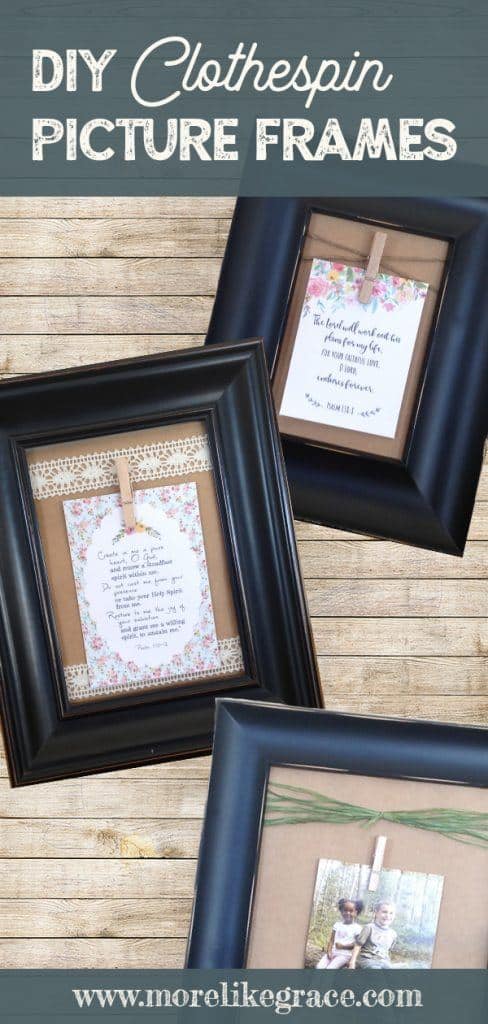 DIY Clothespin Picture Frames
